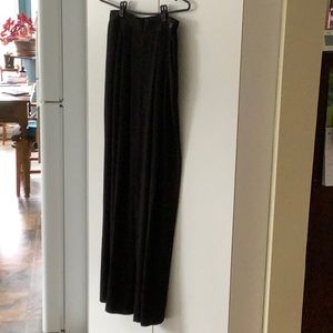 Black wide leg pants with pleats in front for a tall woman!